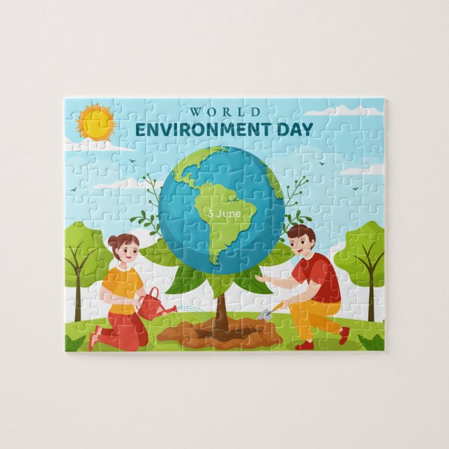 Puzzle Journée mondiale de l'environnement : plantation d (Horizontal)