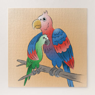 Puzzle Joyeuse fête des mères Perroquets