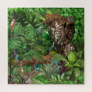 Puzzle Joyeuse jungle africaine