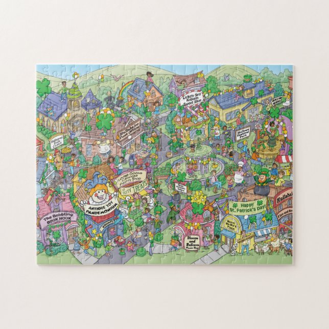 Puzzle Joyeuse Saint-Patrick à Happy Hullabaloo Hollows (Horizontal)