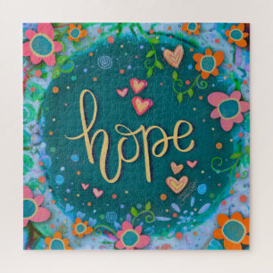Puzzle Joyeuse tendance Hope Heart Floral Inspirivity