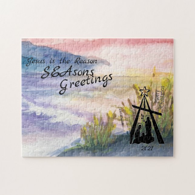 Puzzle Joyeuses Fêtes de la Nativité (Horizontal)