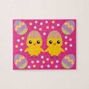 Puzzle Joyeuses Pâques Adorables poussins