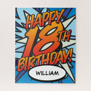 Puzzle Joyeux 18e ANNIVERSAIRE Bande dessinée rétro amusa