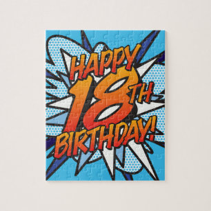 Puzzle Joyeux 18e ANNIVERSAIRE Bande dessinée rétro amusa