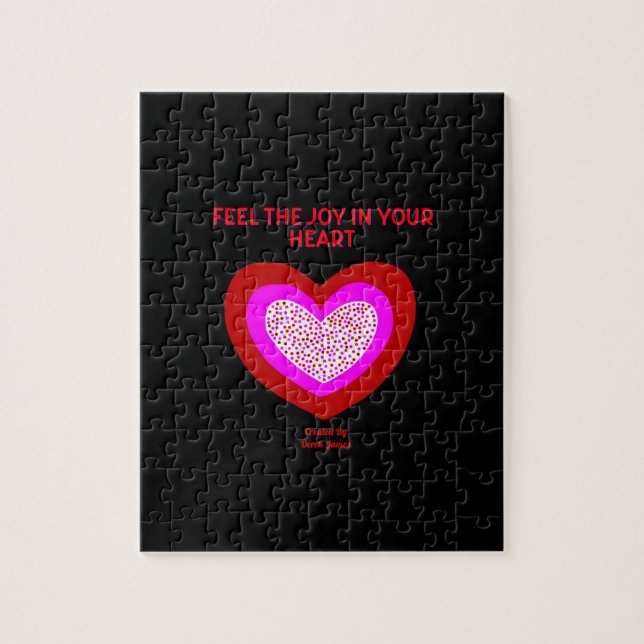 Puzzle joyeux 20,3 cm X 25,4 cm de coeur (Vertical)