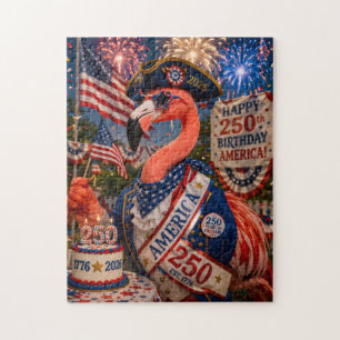 Puzzle Joyeux 250e anniversaire l'Amérique 4 juillet Flam