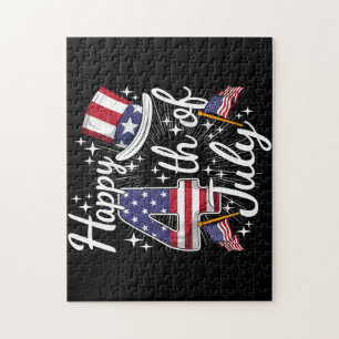 Puzzle Joyeux 4 juillet Drapeau américain patriotique USA