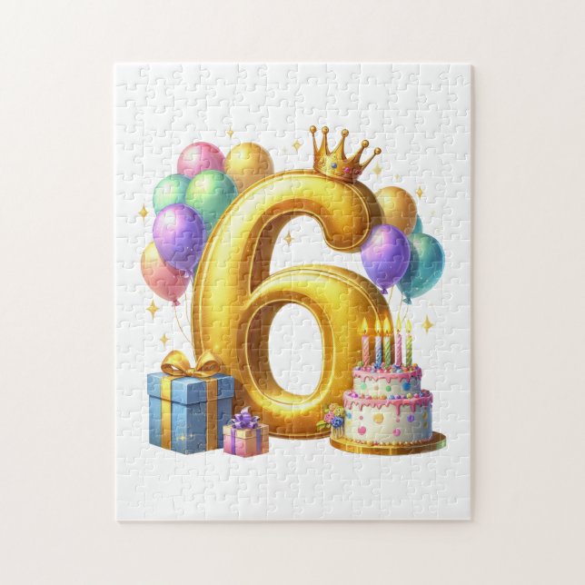 Puzzle Joyeux 6e Anniversaire (Vertical)