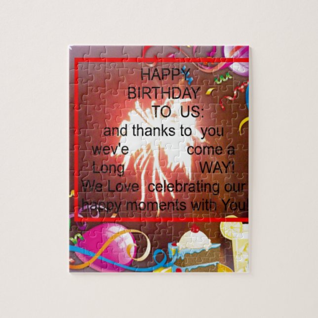 Puzzle Joyeux Anniversaire à Nous Impression d'Art (Vertical)