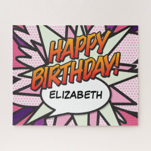 Puzzle Joyeux Anniversaire Amusant Bande Dessinée Rétro R