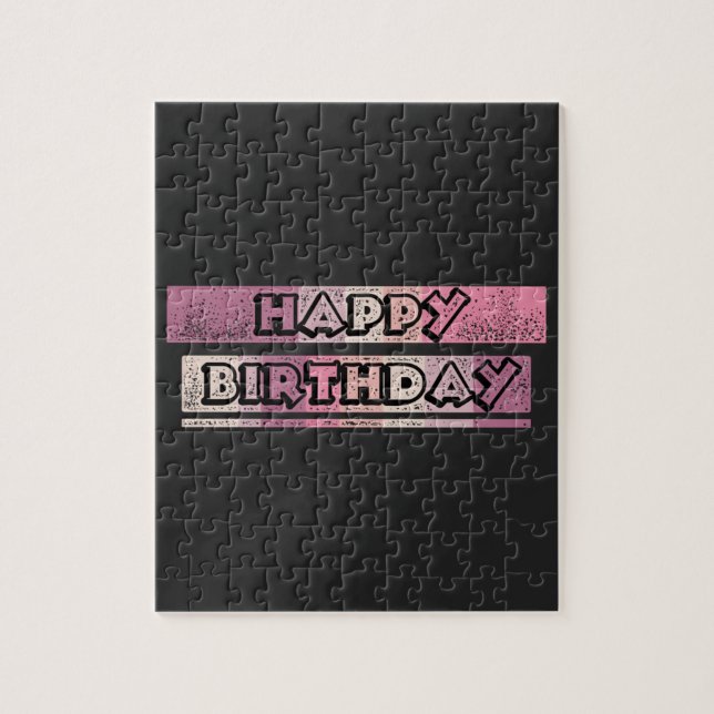 Puzzle joyeux anniversaire coloré (Vertical)