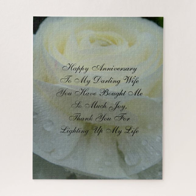 Puzzle Joyeux Anniversaire de Mariage pour Femme (Vertical)