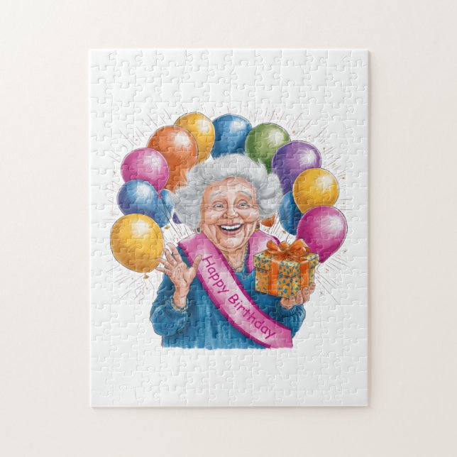 Puzzle Joyeux Anniversaire Drôle Nana (Vertical)