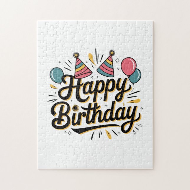 Puzzle Joyeux Anniversaire Festif (Vertical)