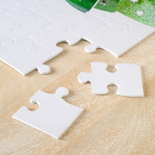 Puzzle Joyeux arbres de Noël verts