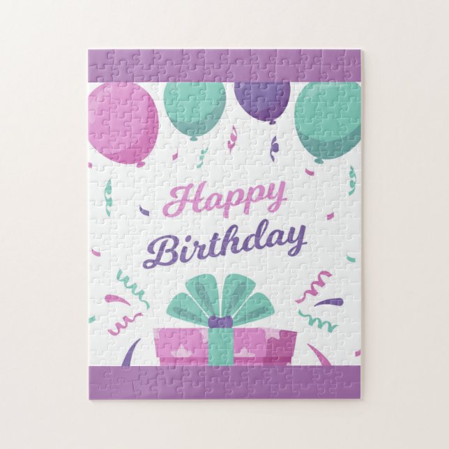 Puzzle Joyeux Ballons d'anniversaire (Vertical)