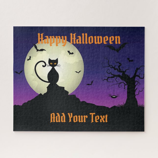 Puzzle Joyeux chat d'Halloween (Horizontal)