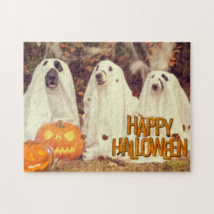 Puzzle Joyeux Chiens mignons d'Halloween en costumes fant