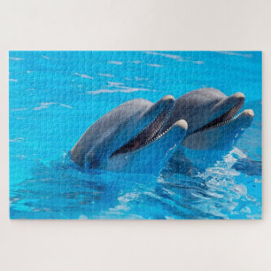 Puzzle Joyeux dauphins dans l'eau