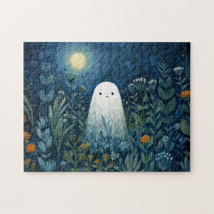 Puzzle Joyeux fantôme dans le jardin de la Lune