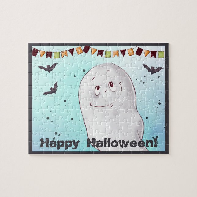 Puzzle Joyeux Halloween Ghost (Horizontal)