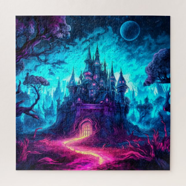 Puzzle Joyeux Halloween | Manoir Hanté (Vertical)