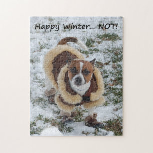 Puzzle Joyeux hiver non !Chihuahua