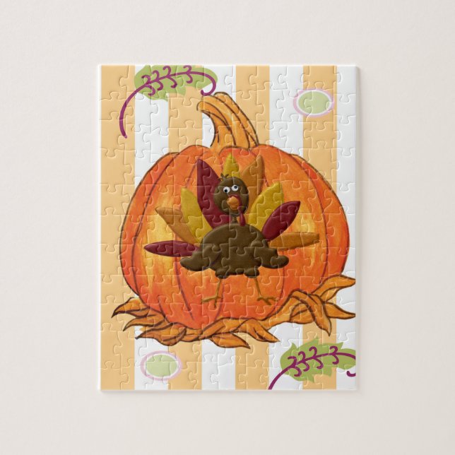 Puzzle Joyeux jour de Thanksgiving casse-tête dinde (Vertical)