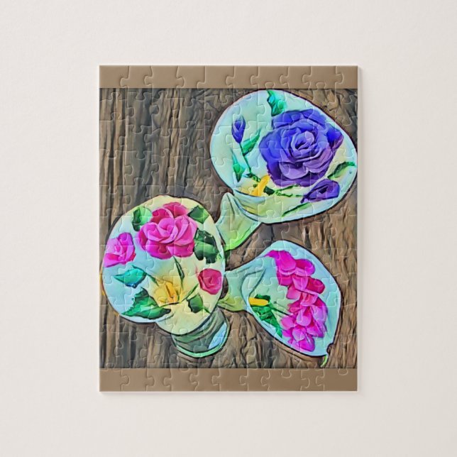Puzzle Joyeux Lilys peinture acrylique (Vertical)