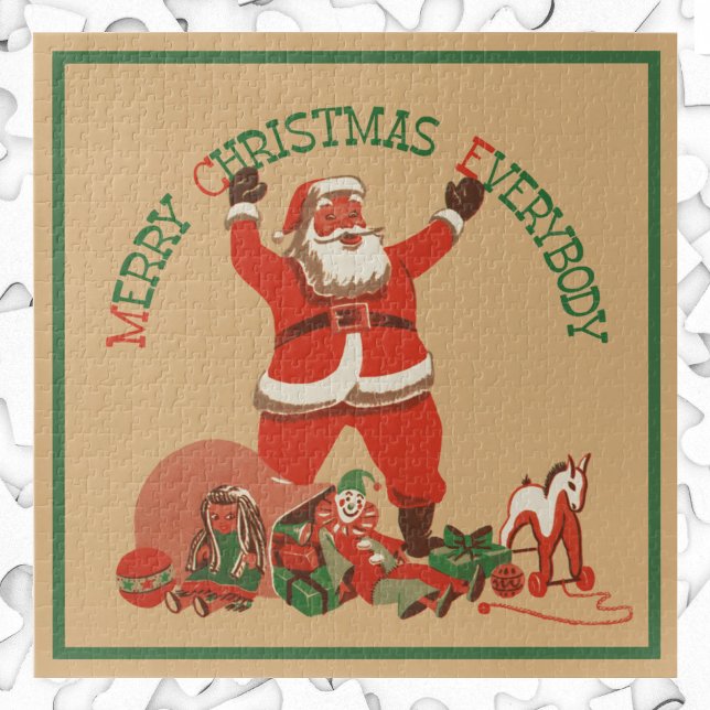 Puzzle Joyeux Noël à tous ! Père Noël vintage (Créateur téléchargé)
