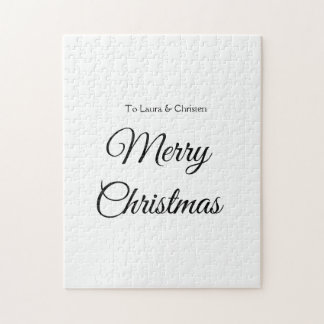 Puzzle Joyeux Noël ajouter le nom texte personnalisé cade