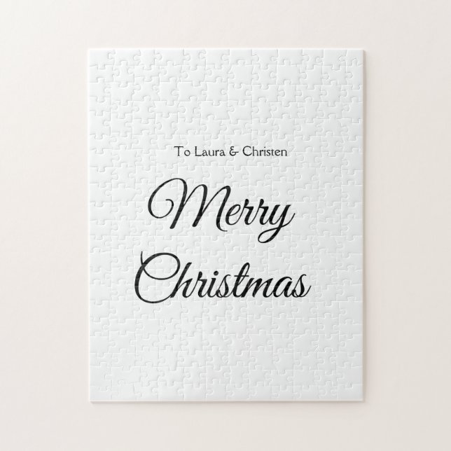 Puzzle Joyeux Noël ajouter le nom texte personnalisé cade (Vertical)