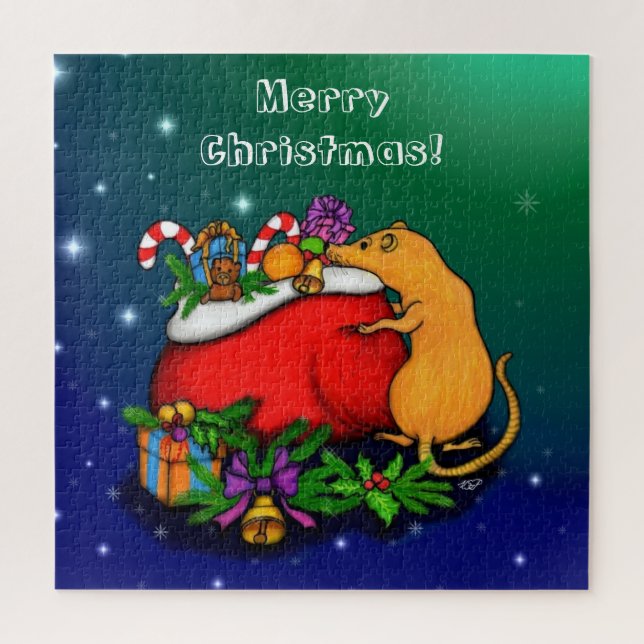 Puzzle Joyeux Noël avec Rat Prince (Vertical)