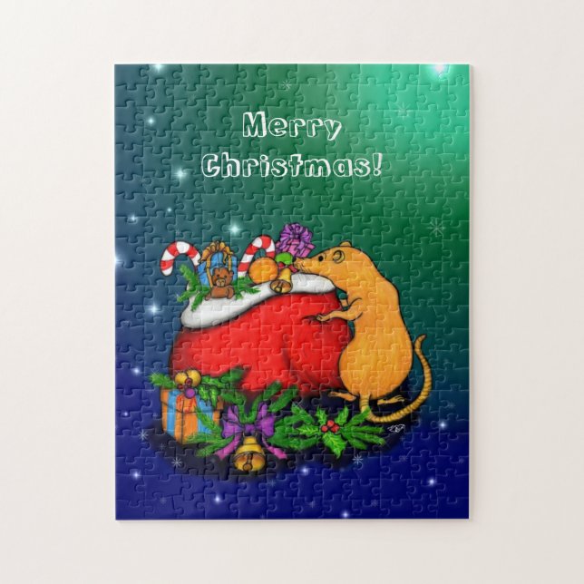 Puzzle Joyeux Noël avec Rat Prince (Vertical)