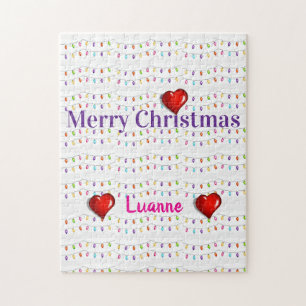 Puzzle Joyeux Noël Couleurs Lumières Brillantes 