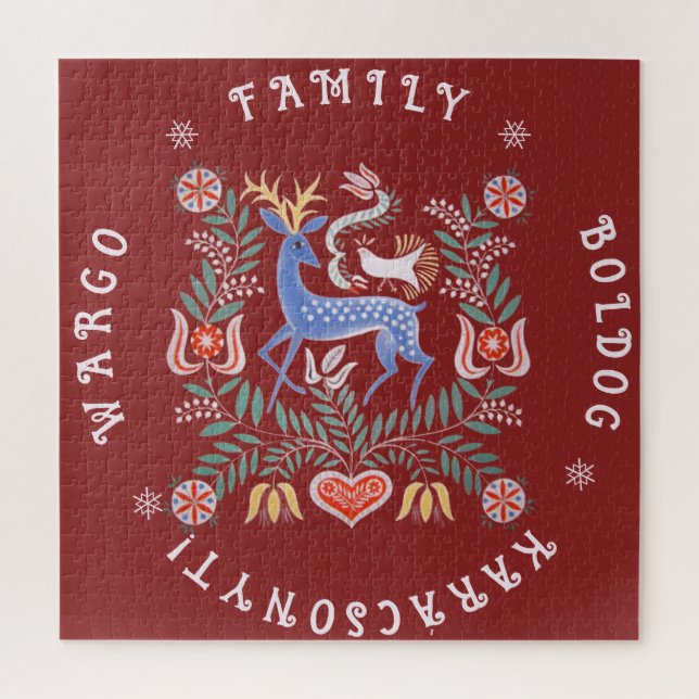 Puzzle Joyeux Noël d'art populaire hongrois (Vertical)