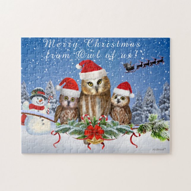 PUZZLE JOYEUX NOËL DE LA CHOUETTE À NOUS ! (Horizontal)