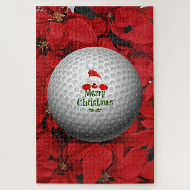 Puzzle Joyeux Noël du Golfing Père Noël (Vertical)