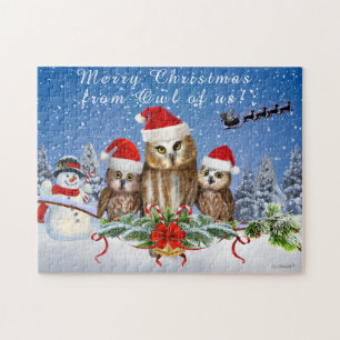 PUZZLE JOYEUX NOËL DU HIBOU DES USA !