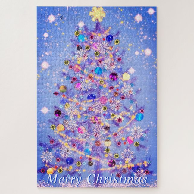 Puzzle Joyeux Noël - Festif Arbre de Noël décoré (Vertical)