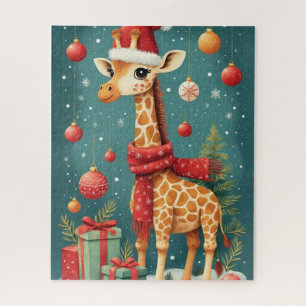 Puzzle Joyeux Noël Girafe