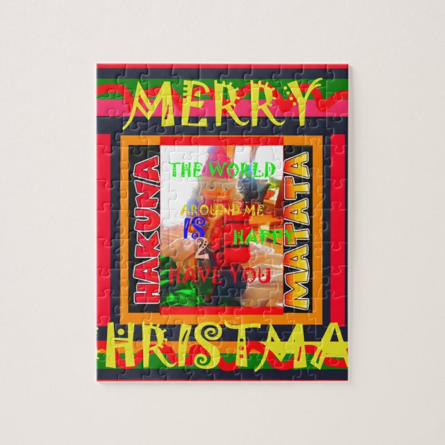Puzzle Joyeux Noël Le monde autour de moi est heureux d'a (Vertical)