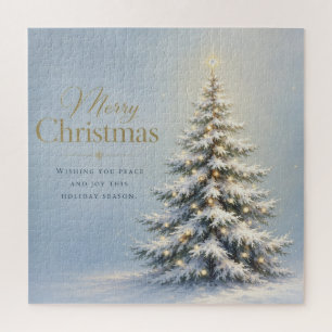 Puzzle Joyeux Noël Sapin enneigé