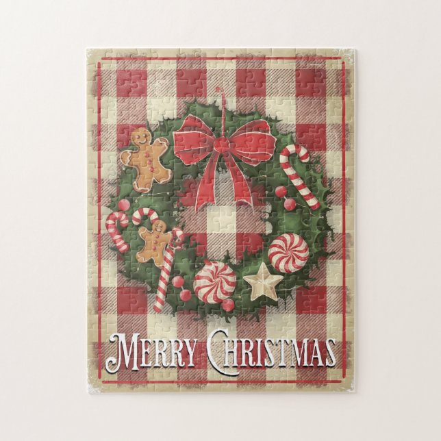 Puzzle Joyeux Noël vintage (Vertical)