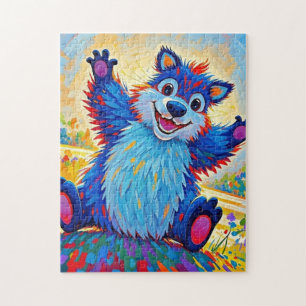 Puzzle Joyeux ours drôle Abstrait joli art animal