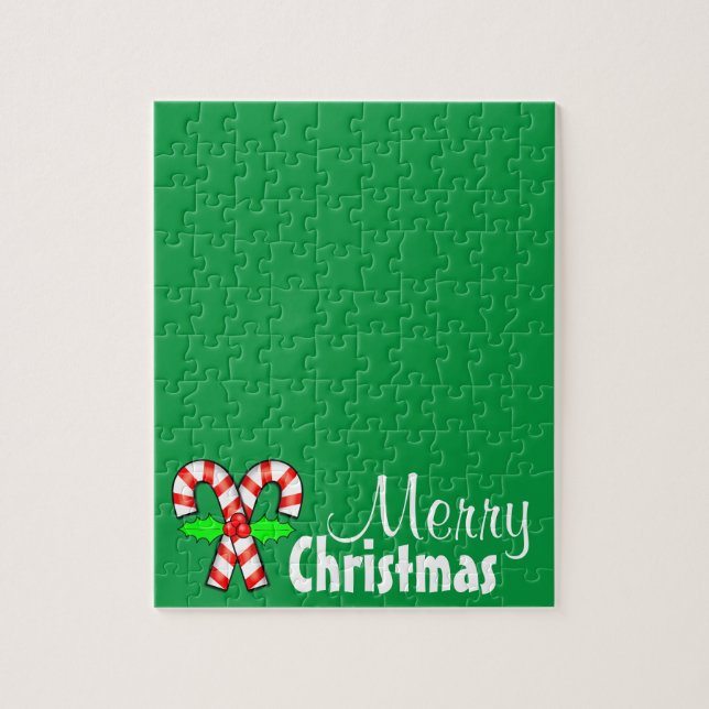 Puzzle Joyeux Sucre de canne de Noël frustrant (Vertical)