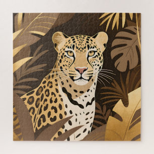 Puzzle Jungle Bohème Félin Doré Faune