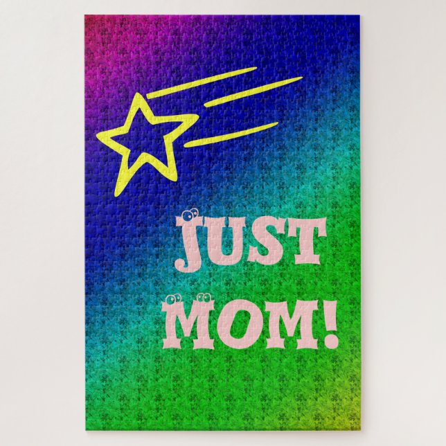 Puzzle Juste Maman Superstar Blue & Green Star Ma vie (Vertical)