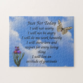 Puzzle Juste pour aujourd'hui Butterfly Flower Inspiratio